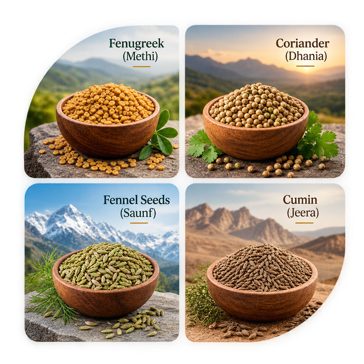 Premium Naviora cumin seeds in a wooden bowl